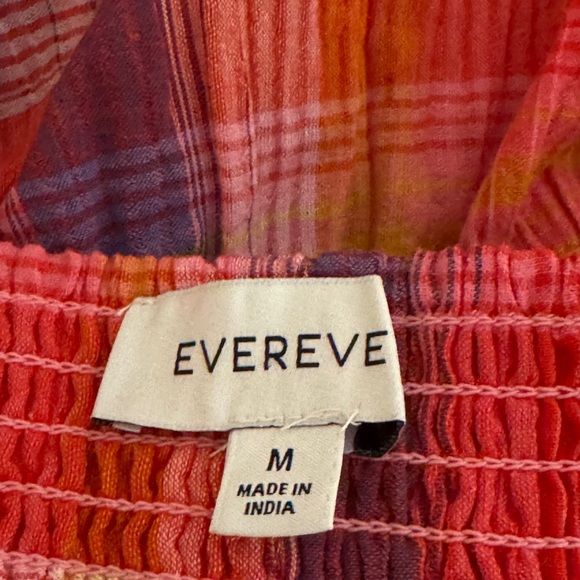 Evereve dRA LA Womens M Sofia Plaid Tiered Sleeveless Midi Sun Dress Boho - Picture 5 of 6